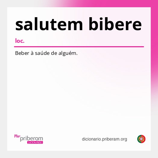 Significado de salutem bibere